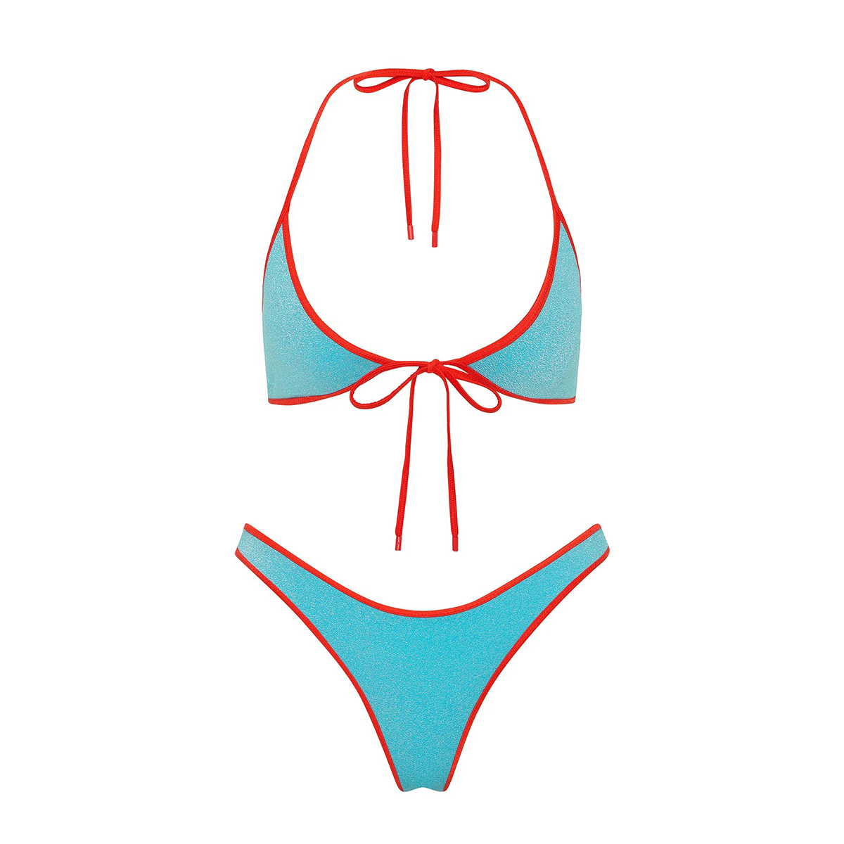Triangl, Sofi - Azure Sparkle Halter Bikini Set | Triangl
