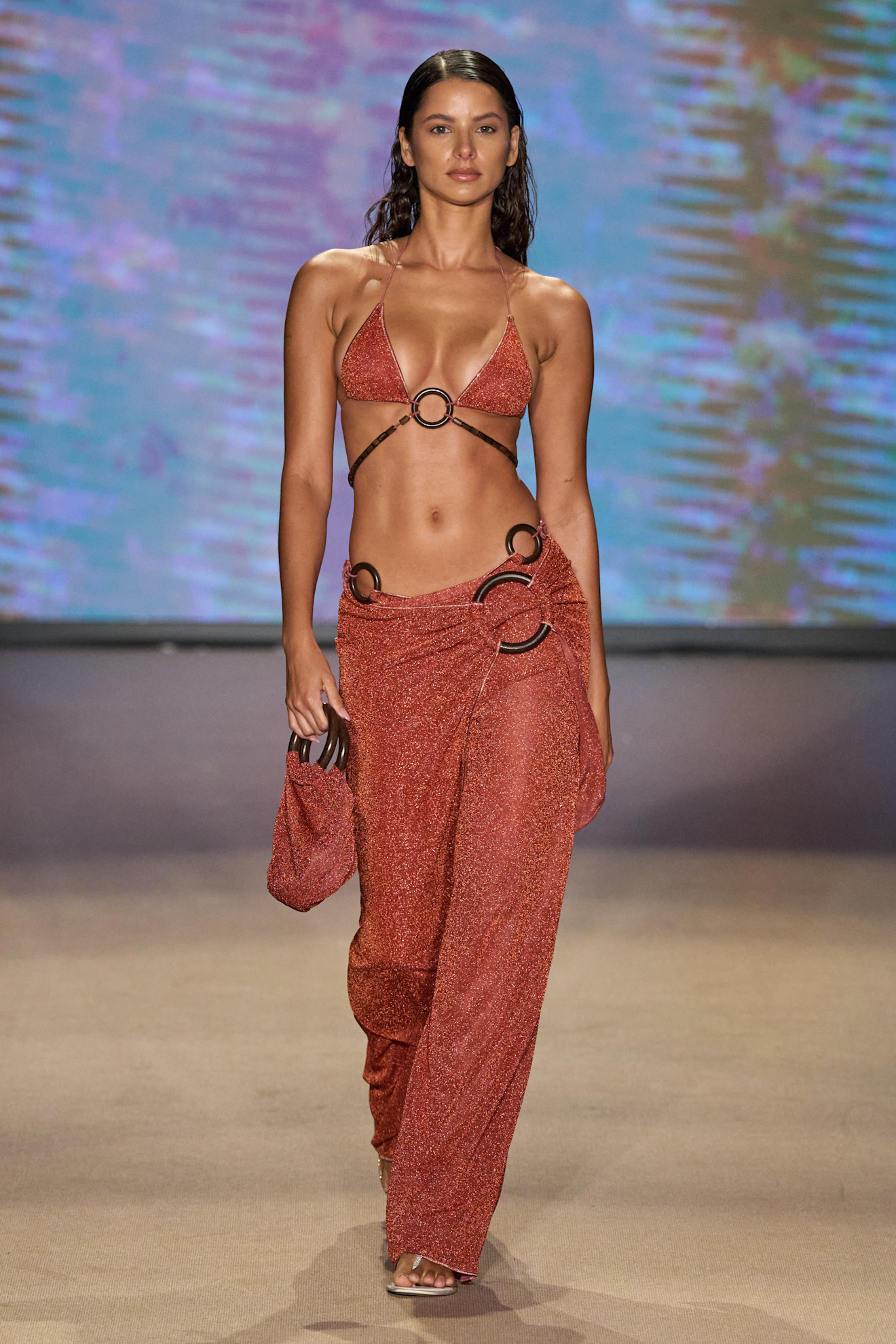 Oséree model on the runway during Paraiso Miami Swim Week 2026.