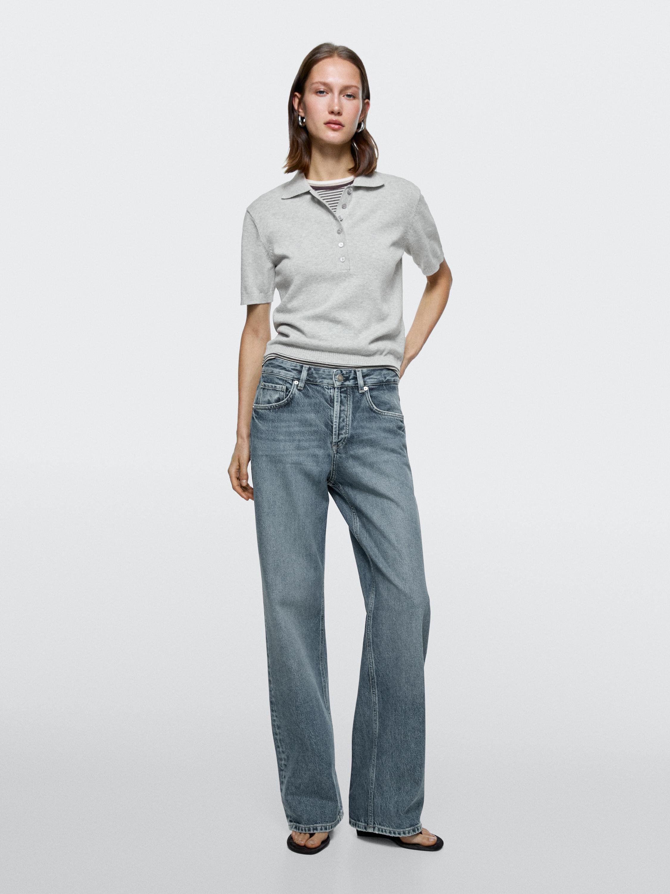 Massimo Dutti, Mid-Rise Wide-Leg Jeans