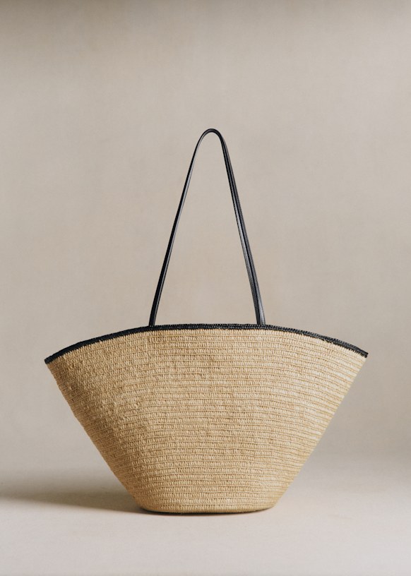 Maia Basket - Natural Raffia Black - Raffia - S&amp;eacute;zane