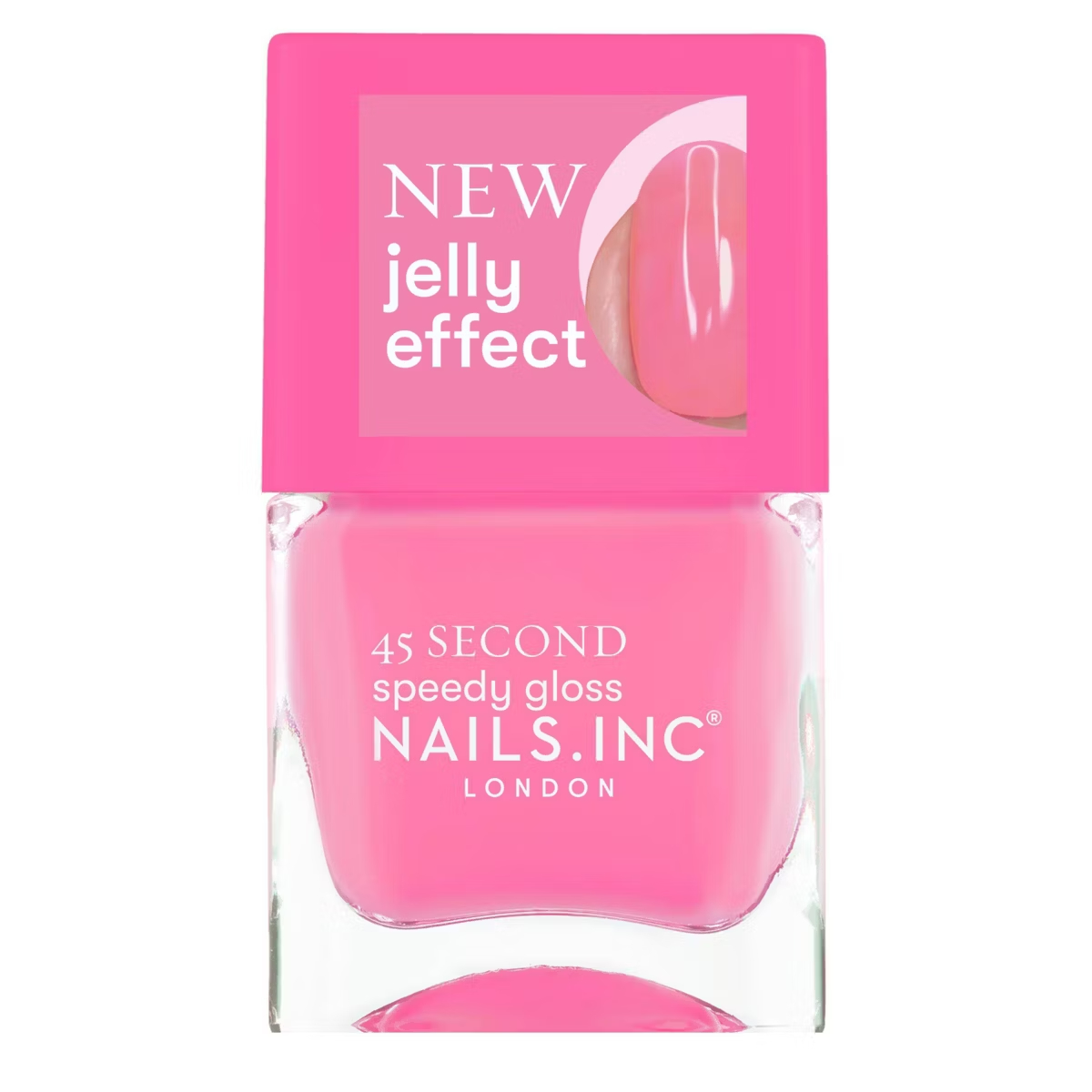 Nails Inc. , 45 Second Speedy Gloss Quick Drying Neon Nail Polish in Raspberry Pink Isabella
