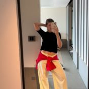 It Girls Know Easy Summer Outfits Start With White Sneakers and This Anti-Denim Pant Trend