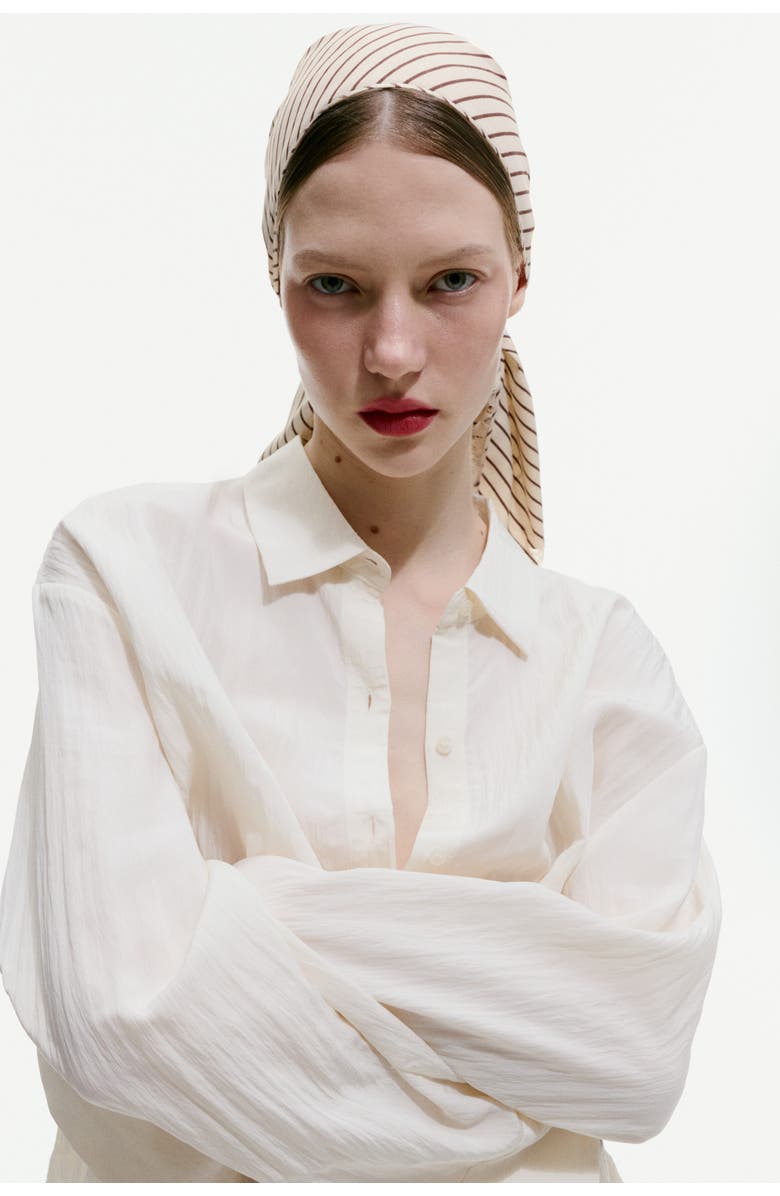 Lace-Trimmed Triangle Scarf
