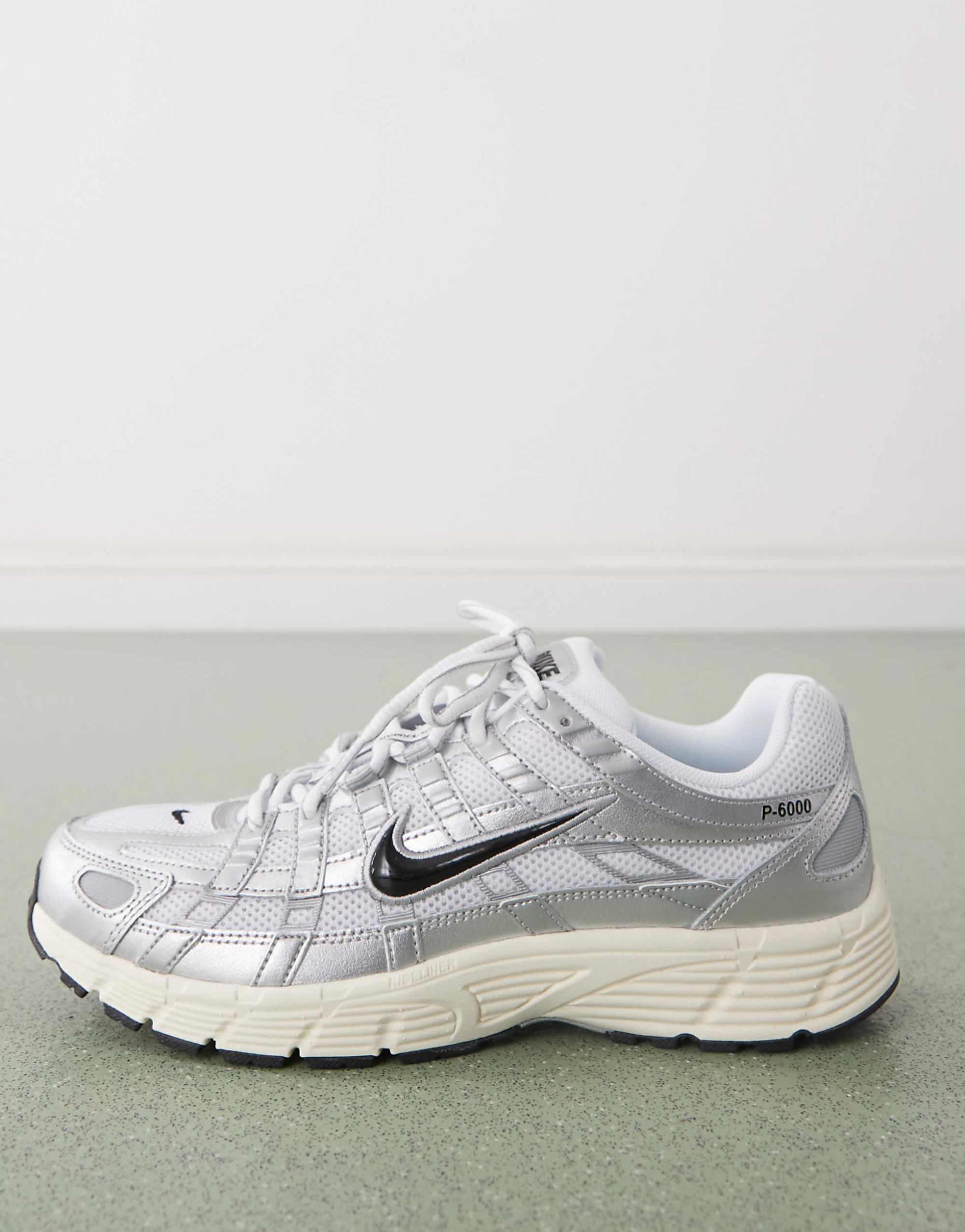 Nike P-6000 Unisex Trainers in White and Silver