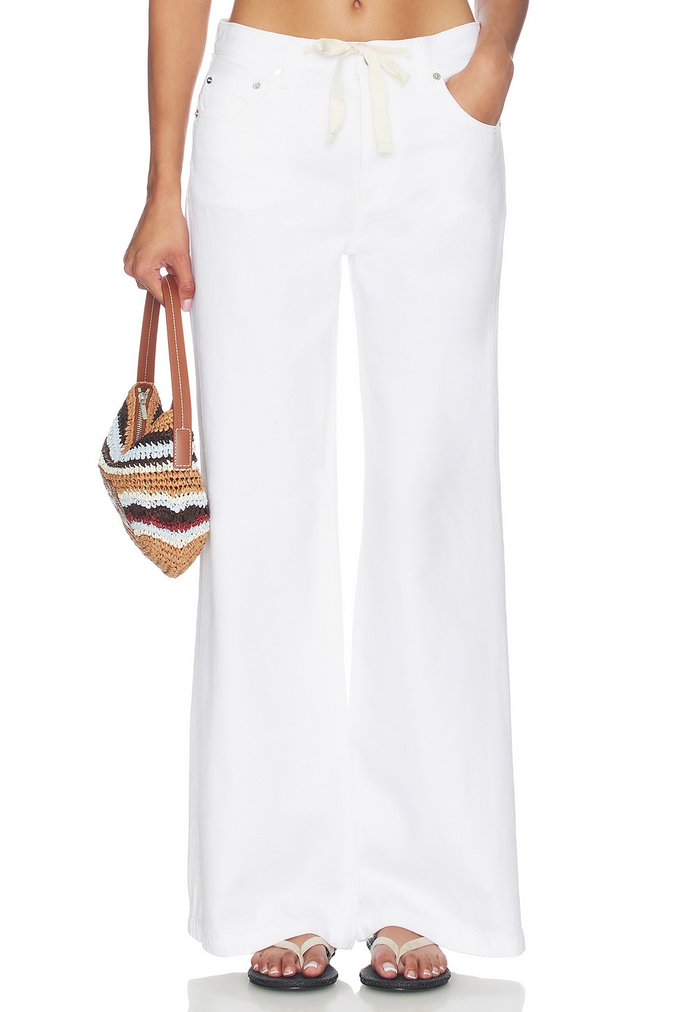 Jadyn Low Slung Palazzo Jeans With Drawcord
