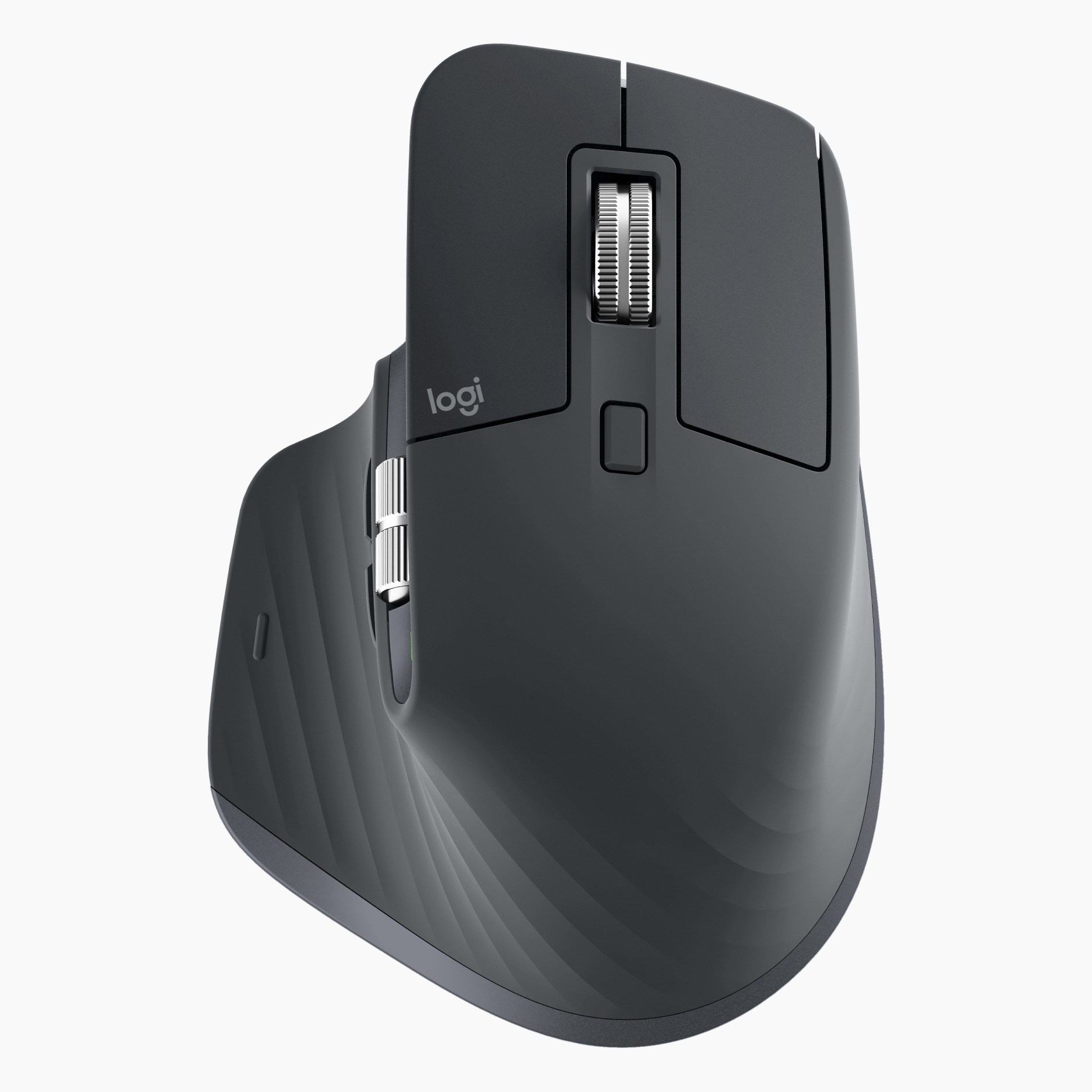 Logitech's MX Master 3S wireless mouse on a white background.