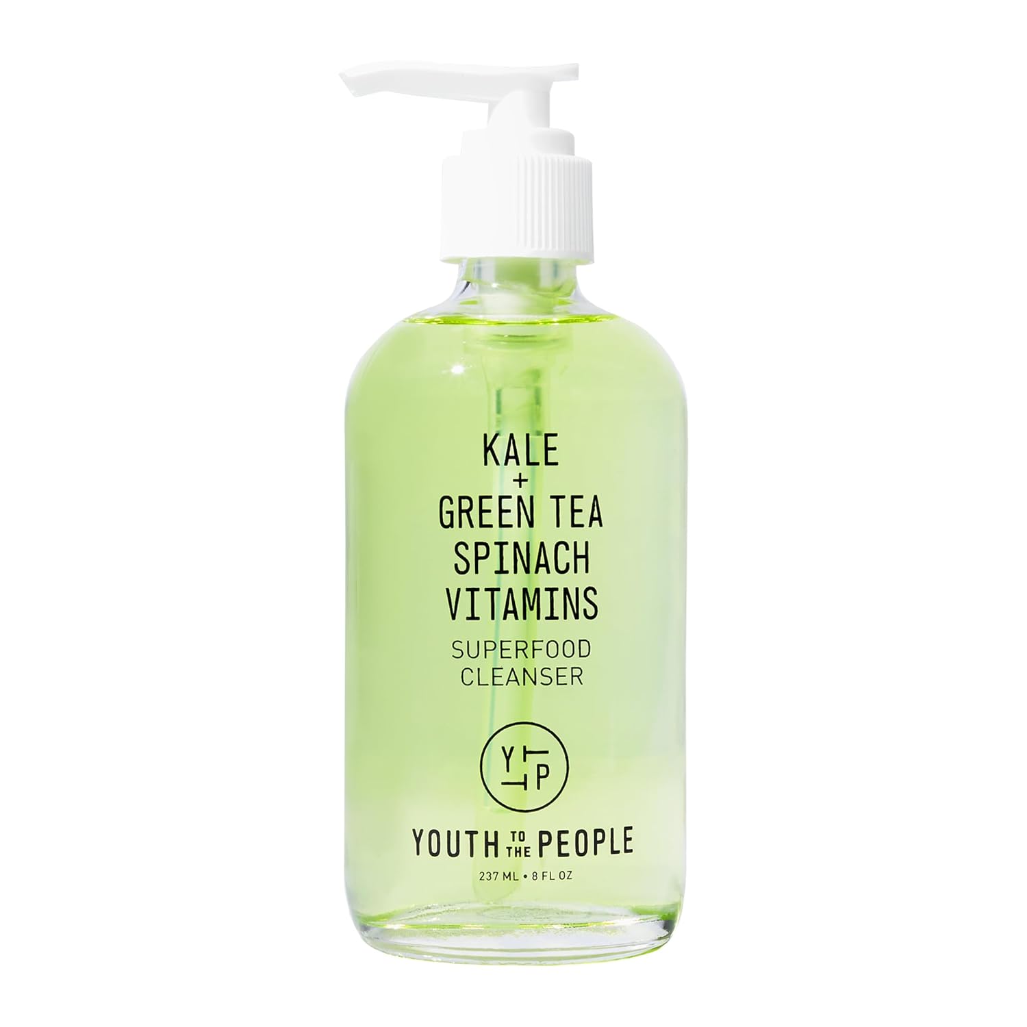 Youth To The People, Youth to the People Superfood Facial Cleanser Full Size - Kale + Green Tea Daily Face Wash, Gentle Makeup Remover, With Soothing Antioxidants for Glowing Skin, Ph Balance, Clean Pores &amp;ndash; 8 Fl Oz