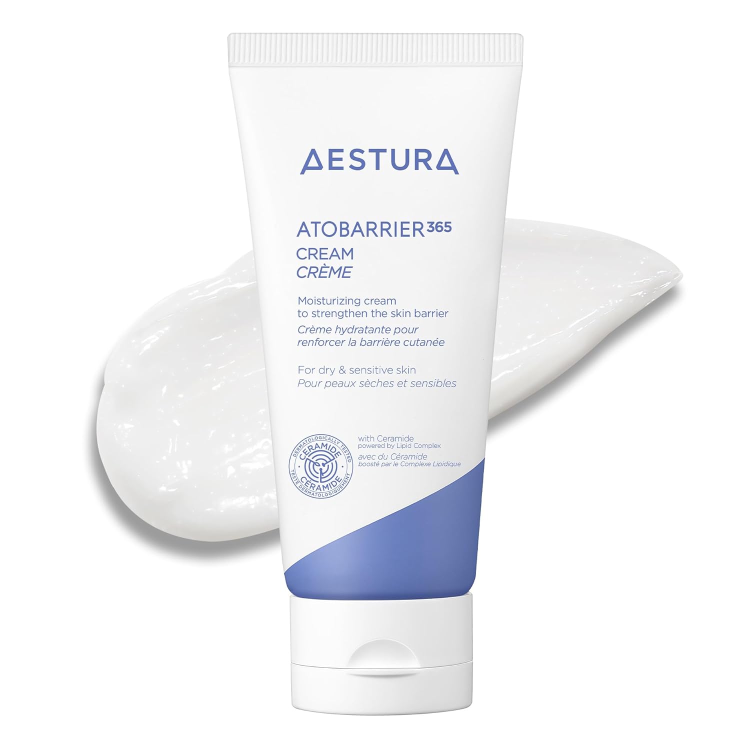 AESTURA, Aestura Atobarrier365 Cream With Ceramides, Korean Face Moisturizer for Barrier Repair | 120h Lasting Hydration, Ceramide Capsules, Dry &amp;amp; Sensitive Skin, Non-Comedogenic, 80 Ml / 2.70 Fl.oz.