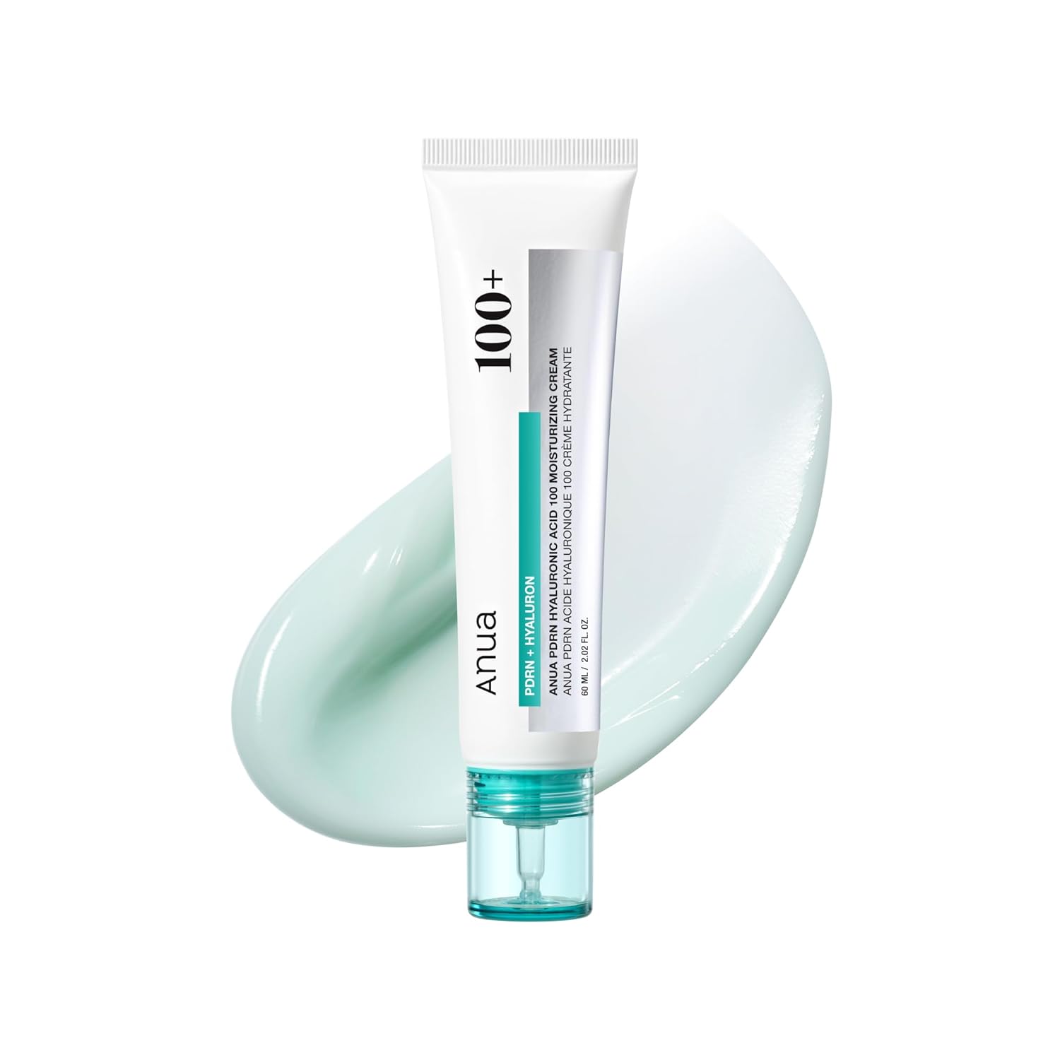 ANUA, Anua Pdrn Hyaluronic Acid 100 Moisturizing Cream, Lightweight, Non-Greasy Hydrating Face Moisturizer With Salmon Dna for Glass Skin, Korean Skincare (2.02 Fl Oz)