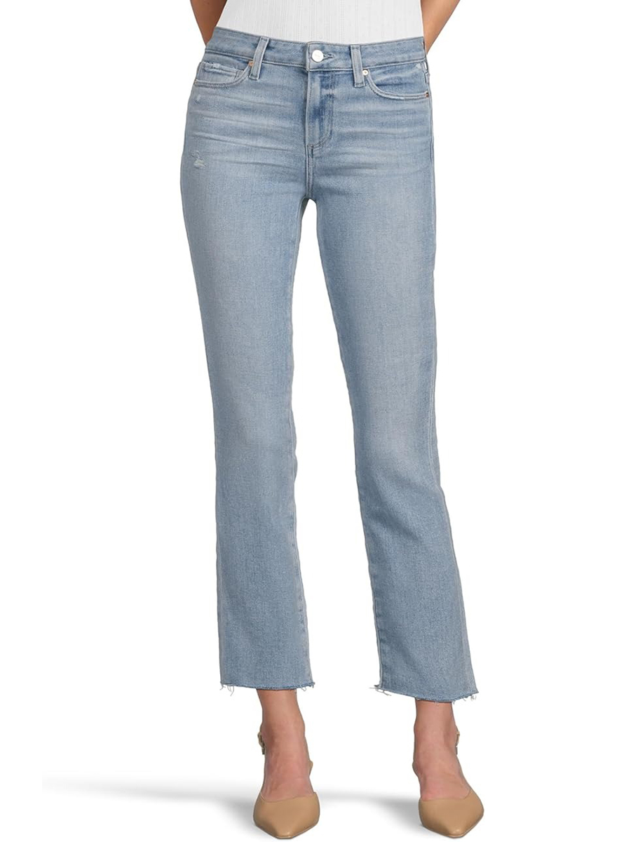PAIGE, Paige Womens Cindy Raw Hem in in Tune Distressed, 34, Inseam: 28