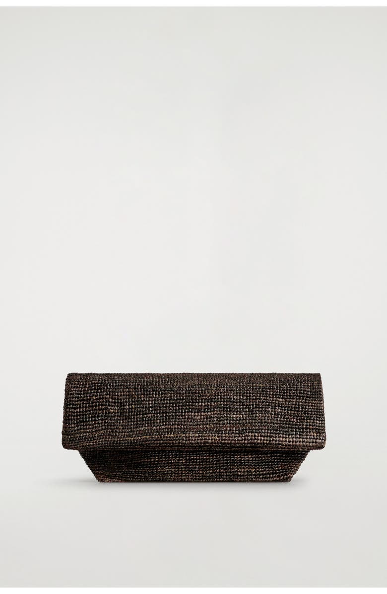 Oversized Folded Clutch Bag - Straw