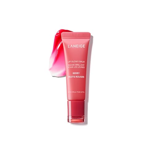 Laneige Lip Glowy Balm: Sheer Tinted Lip Treatment Balm Tube With Shea &amp;amp; Murumuru Butters for Hydrating, Moisturizing, Glossy, Non-Sticky Shine, Berry | Korean Skin Care, Berry