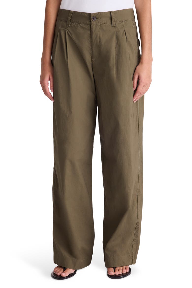 The Everyday Pleated Cotton Poplin Trousers