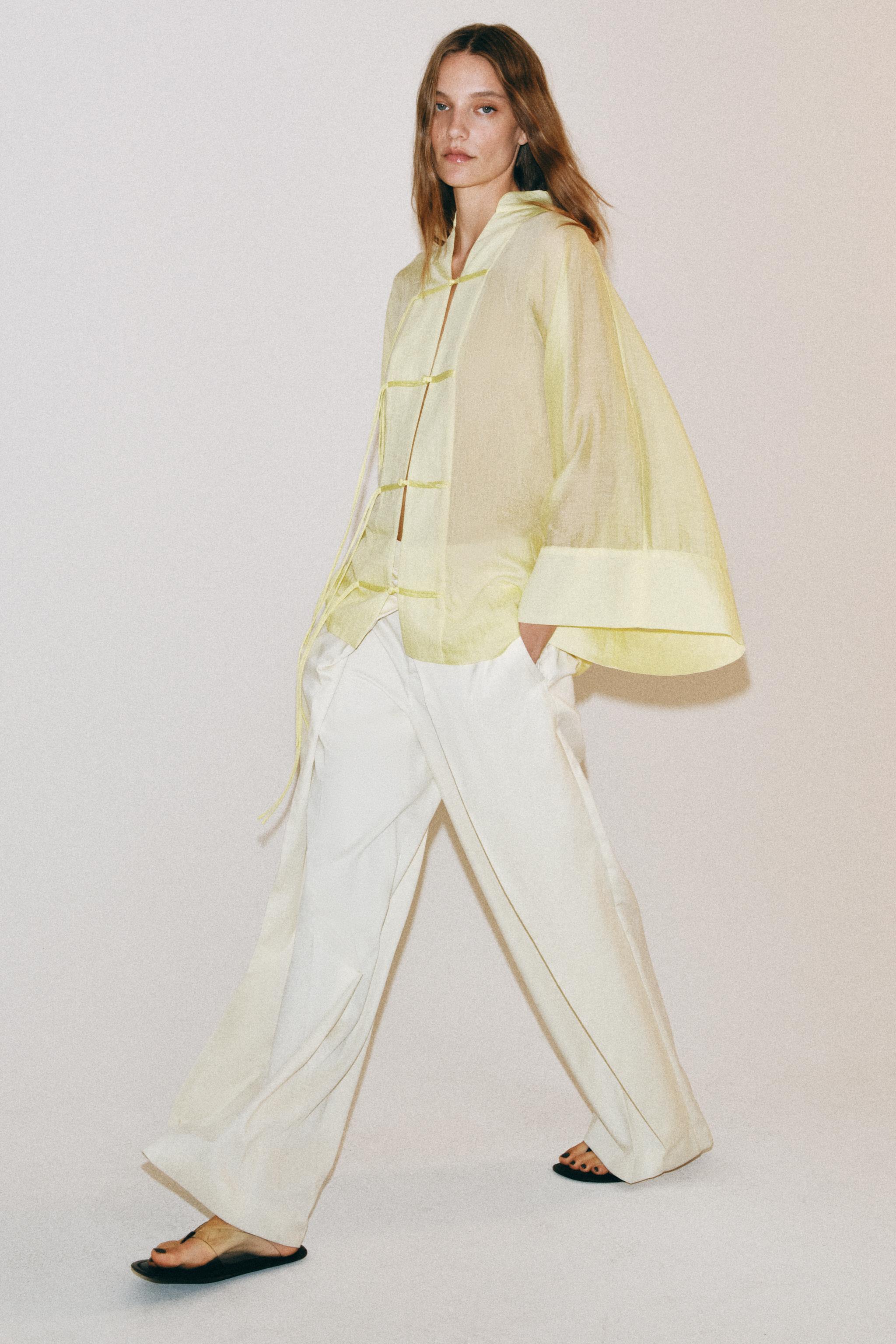 Zw Collection Flowing Blouse With Frog Fastening