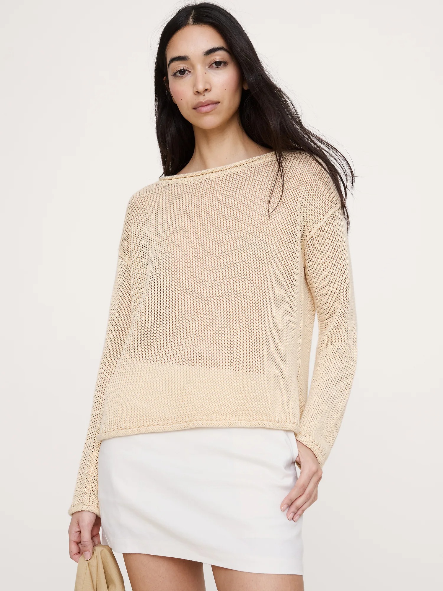 Banana Republic, Heirloom Linen Boatneck Sweater