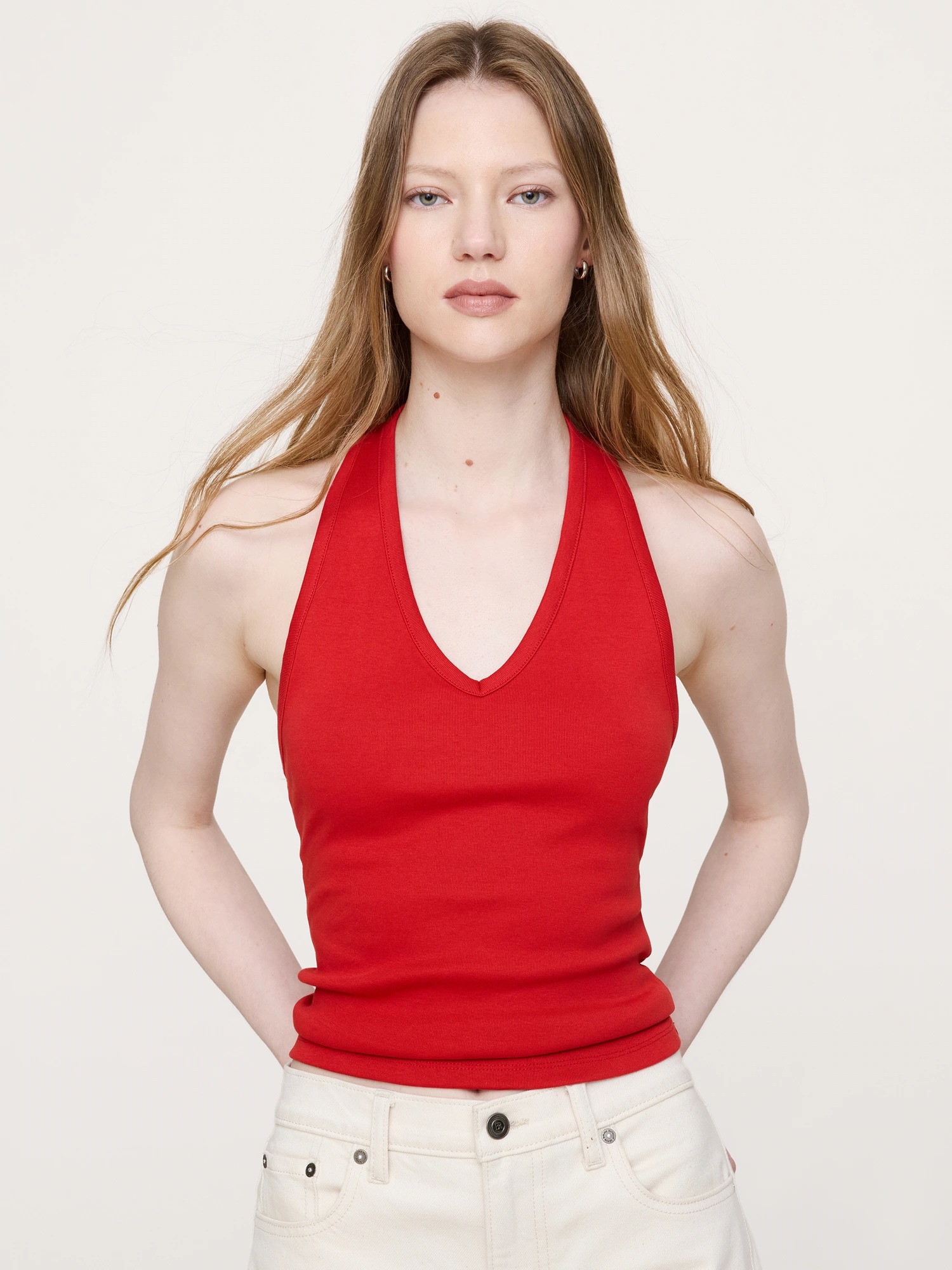 Banana Republic, Minimalist Cotton Halter Tank