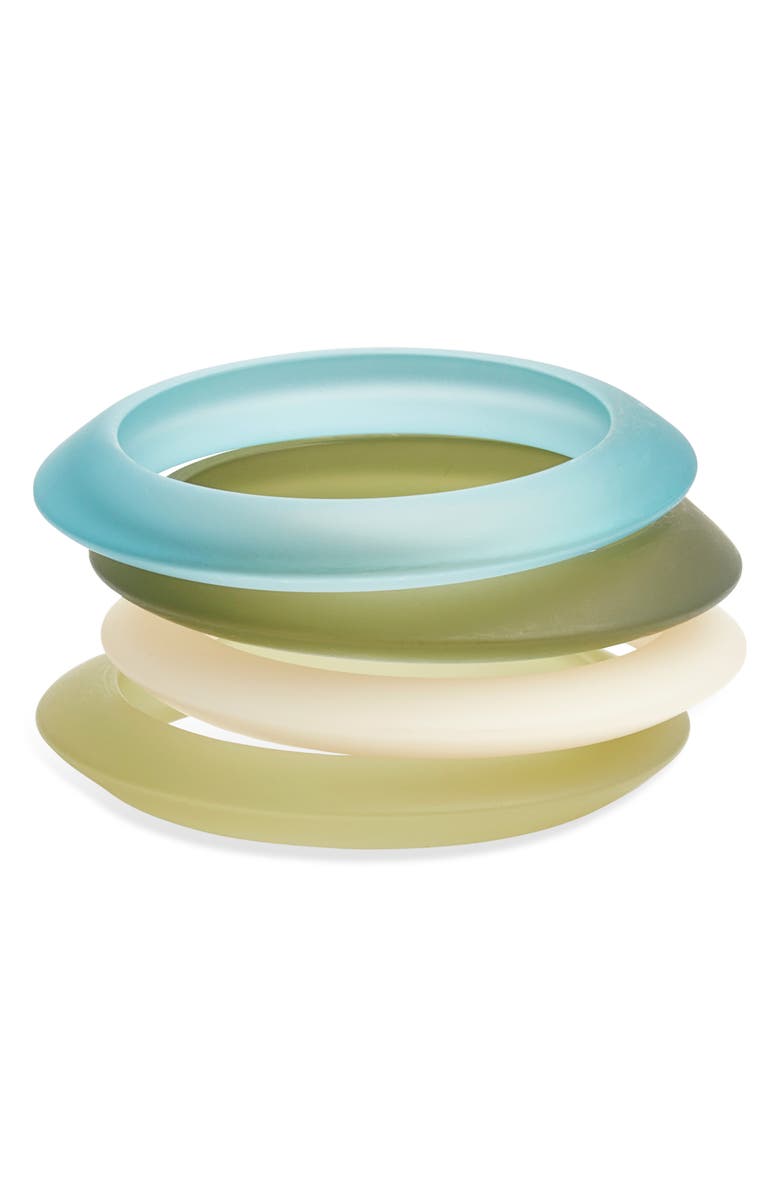 Set of 4 Ombr&amp;eacute; Resin Bangle Bracelets