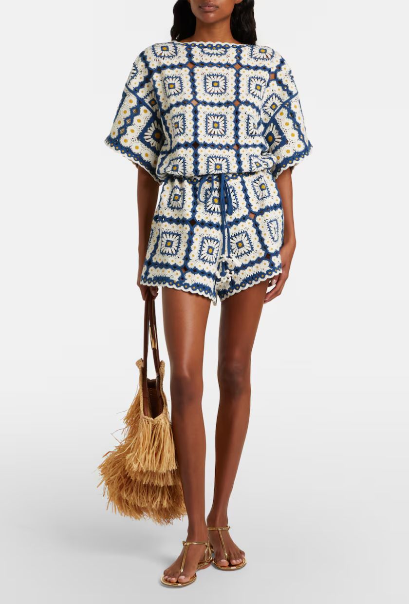 Al&amp;eacute;mais, Dolly crochet cotton romper