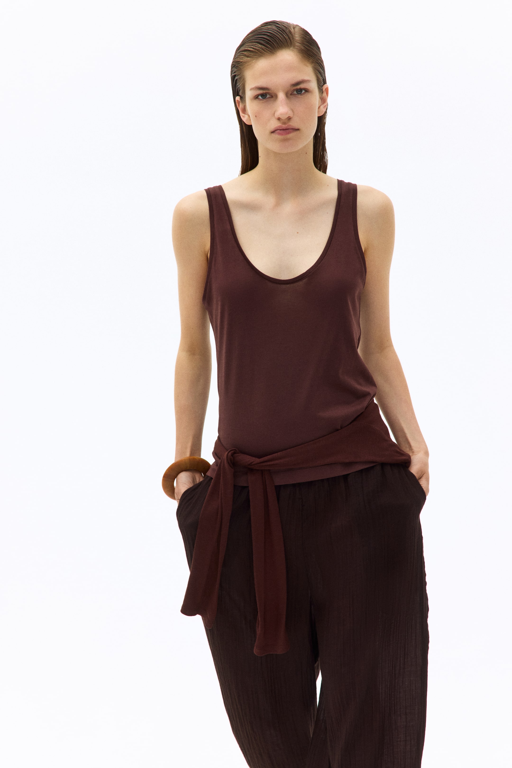 Silk-Blend Vest Top