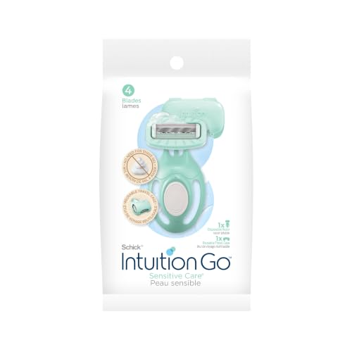 Schick Intuition Go Disposable Razor for Sensitive Skin, 1ct, Razors Sensitive Skin, Women&amp;rsquo;s Disposable Razors With Organic Aloe, Travel Razor