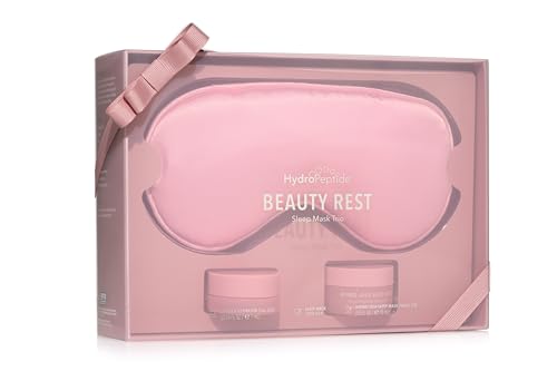 Hydropeptide Beauty Rest, Sleep Mask Trio Set: Hydro Lock Sleep Mask, Liplock Hydrator &amp;amp; 100% Silk Sleeping Mask