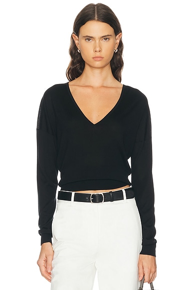 Silk Cashmere V-Neck Sweater