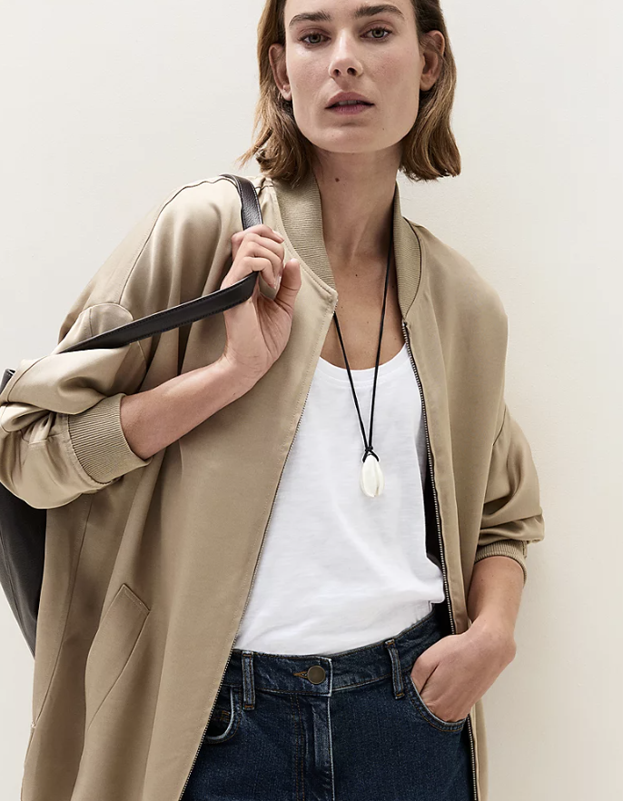 The White Company, Cord Silver Pendant Necklace