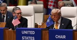 Commander in Sleep Donald Trump Caught Napping At NATO Summit