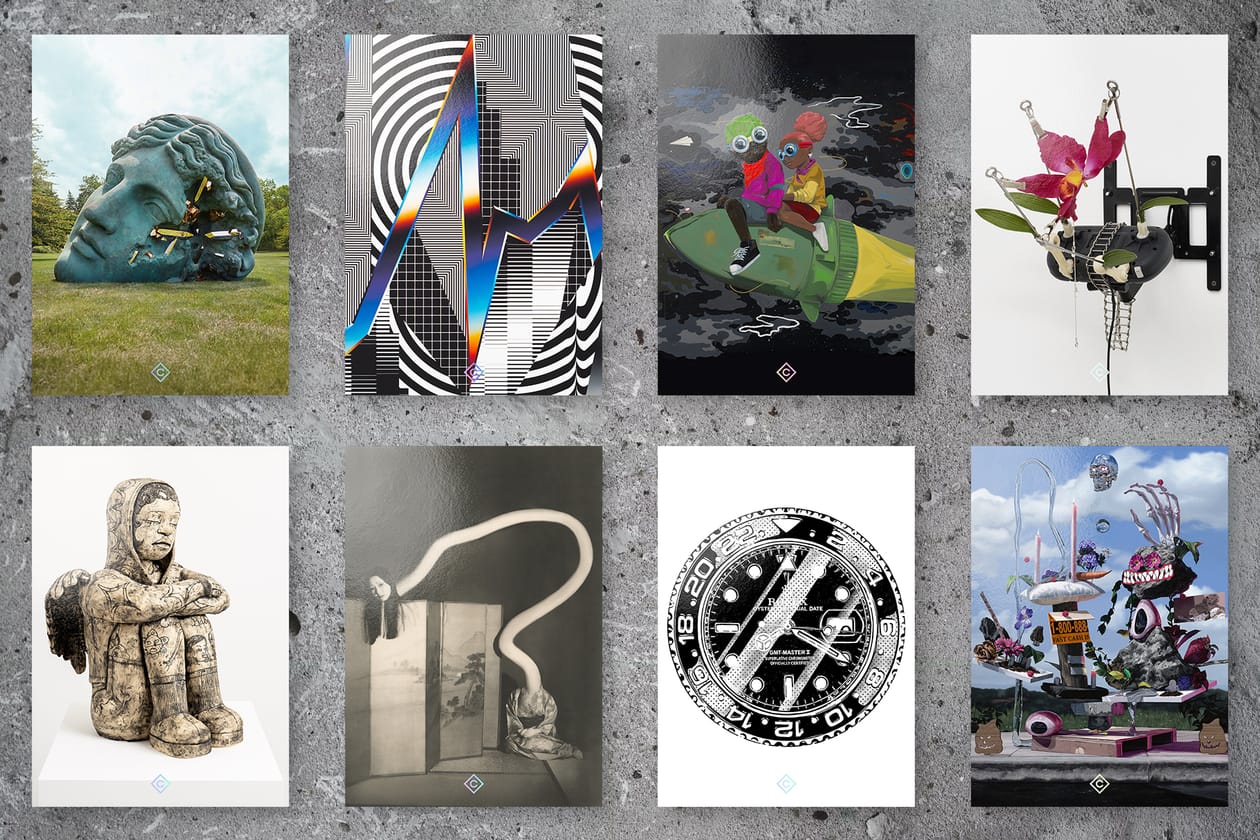 contemporary100 contemporary art trading cards collectibles artworks originals daniel arsham felipe pantone vhils stickymonger