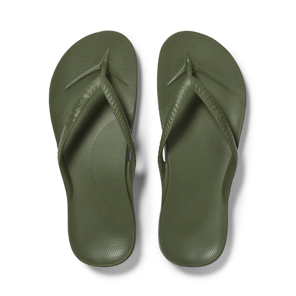 Arch Support Flip Flops - Classic - Olive