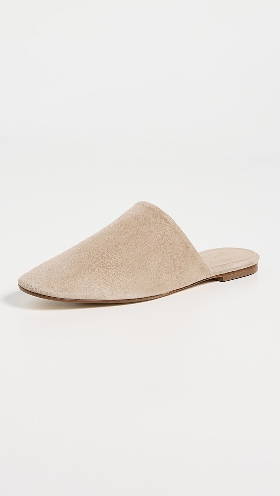 Rega Kid Suede Leather Mules - Sand