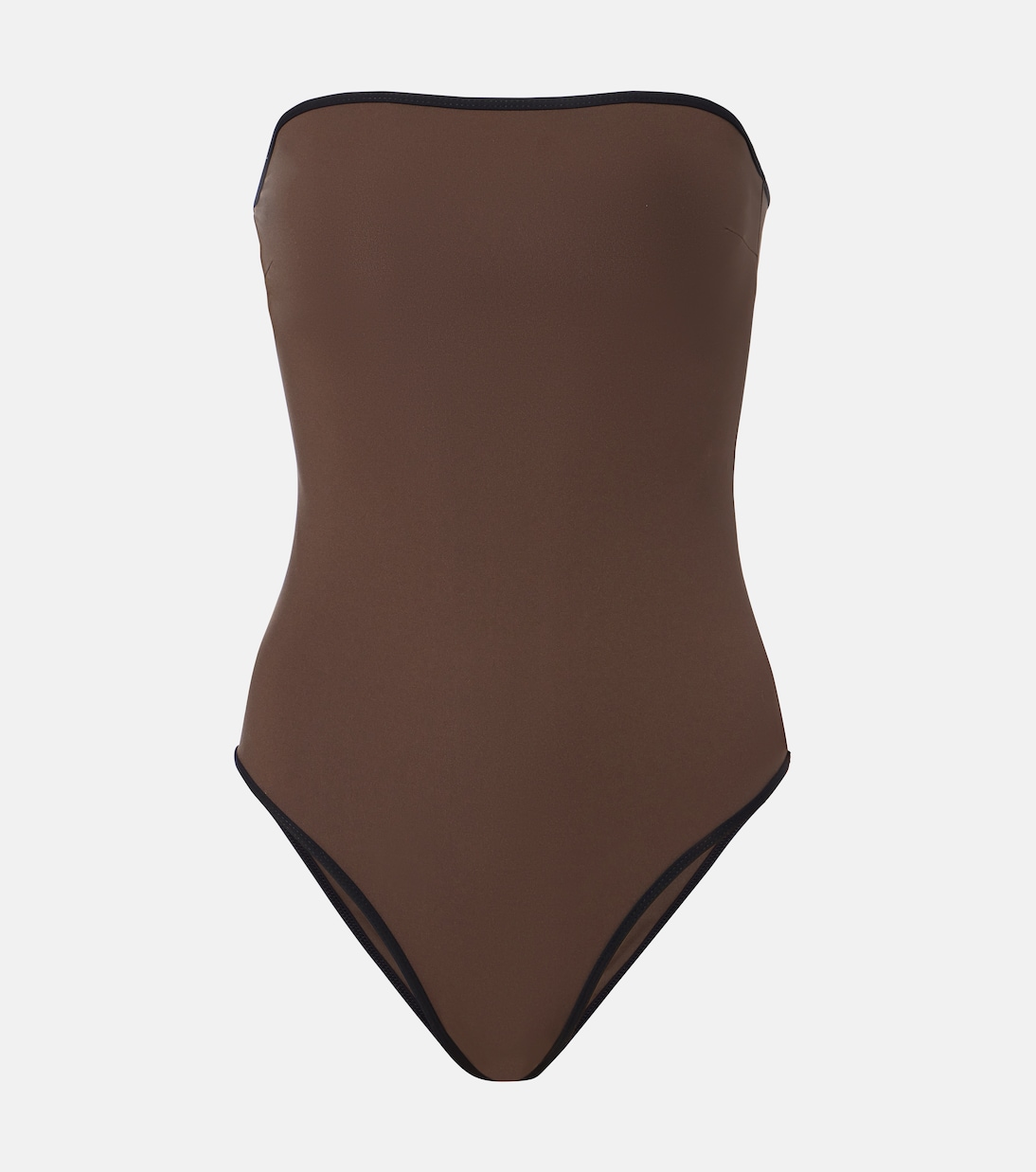Strapless Swimsuit in Brown - Toteme