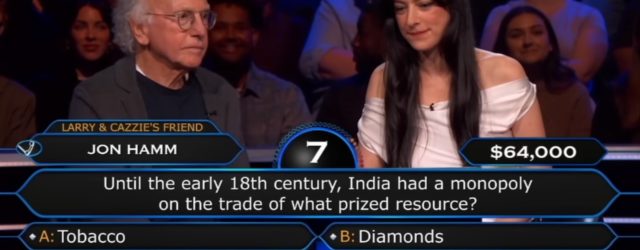 Jon Hamm Lost Larry David His Game on Celebrity Who Wants to Be a Millionaire?