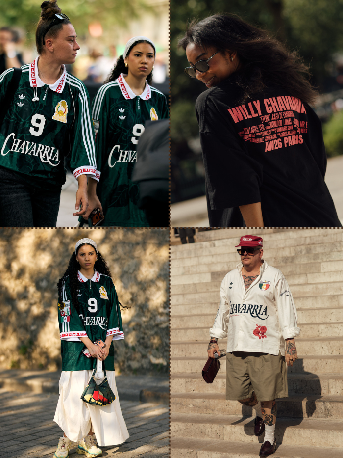 Logos : Image of the Willy Chavarria X Adidas t-shirts at the brands Paris show.