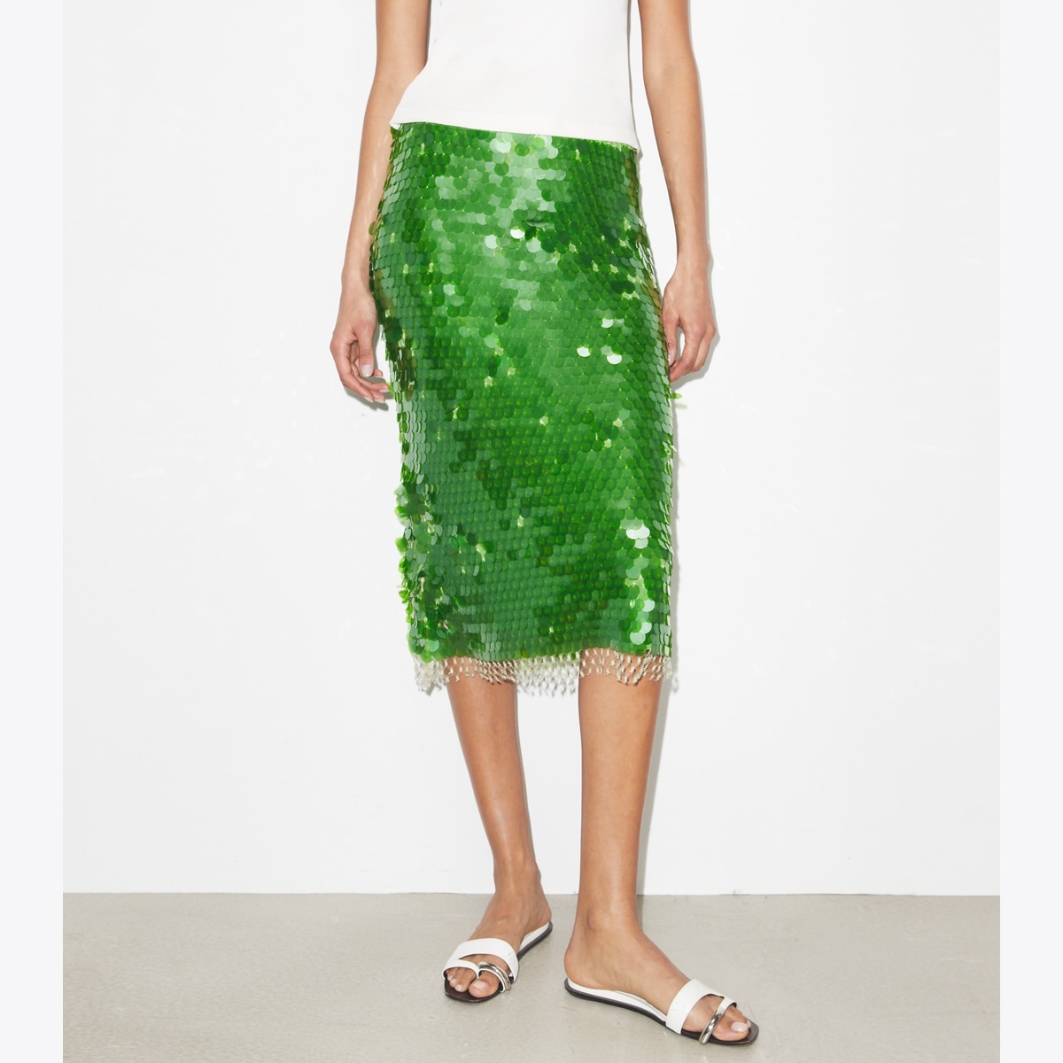 Sequined Skirt in Green, Size 6