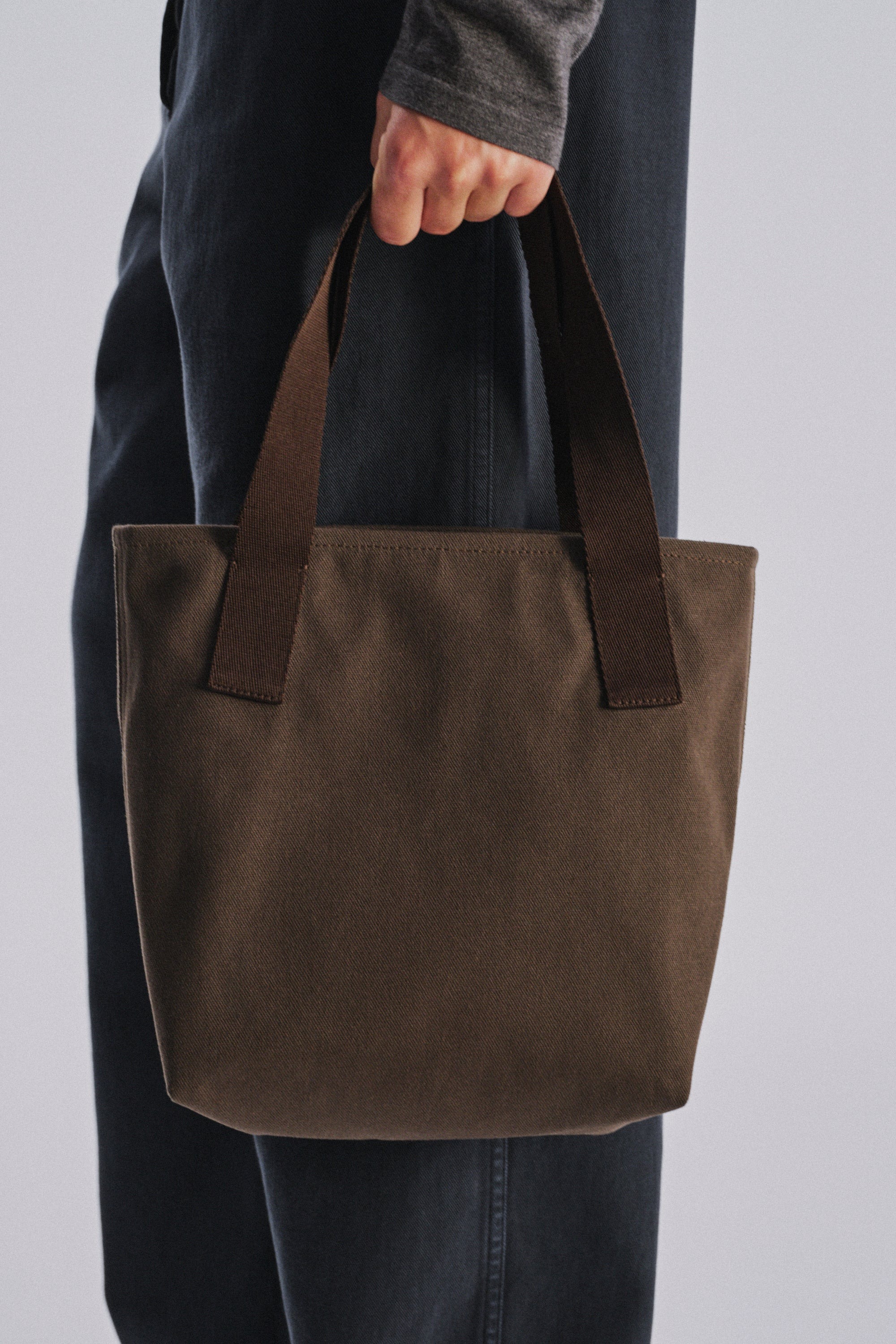 The Row, Small N/S Brian Tote Bag in Dark Brown