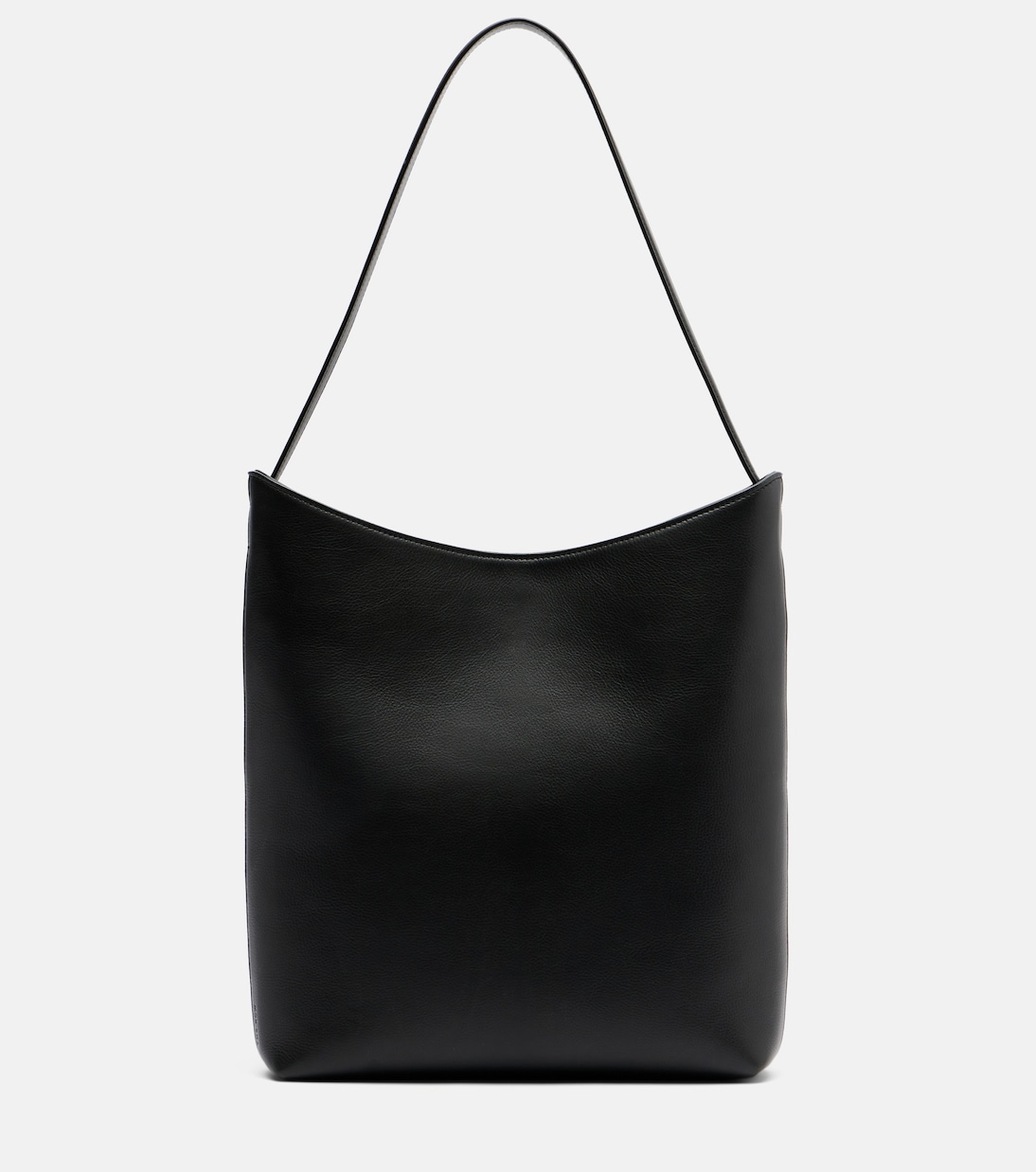 Alma Medium Leather Shoulder Bag in Black - the Row