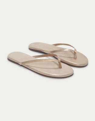 Tkees Lily Round Glitter Toe-Post Sandals | the White Company