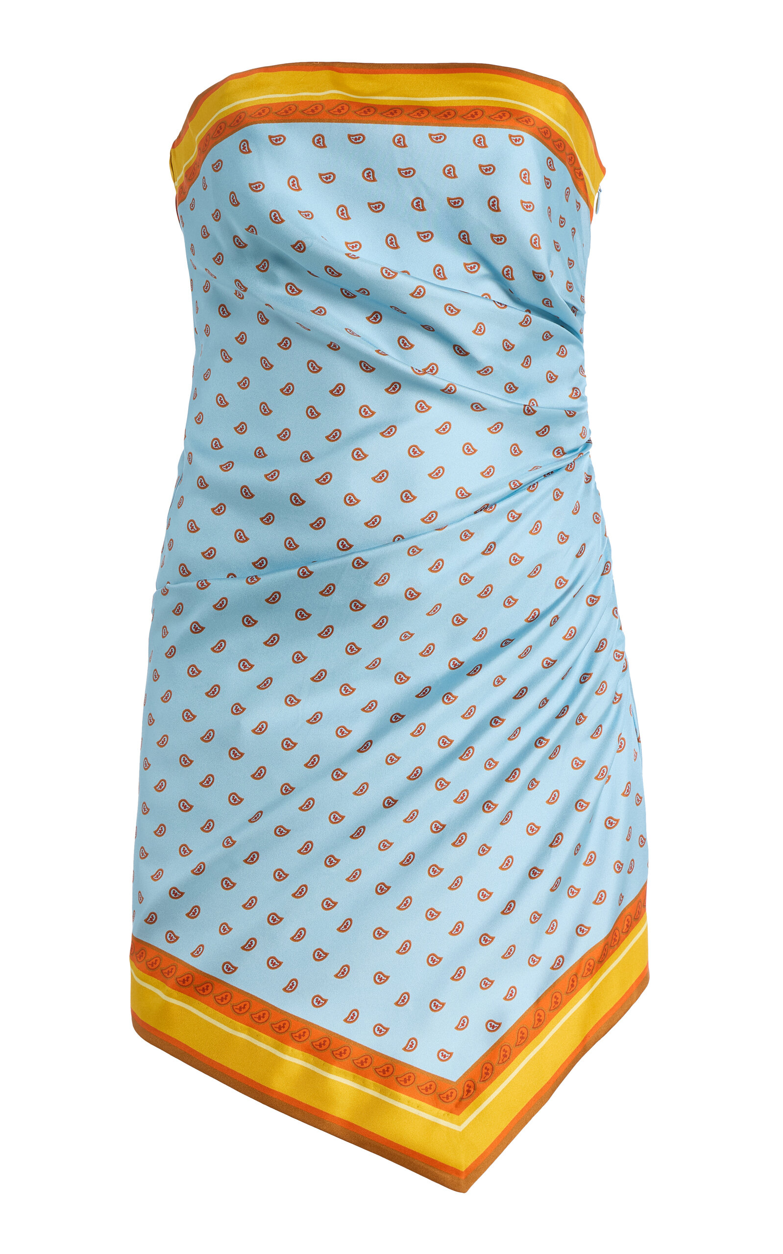 Exclusive La Isla Bandana-Print Silk-Twill Scarf Mini Dress