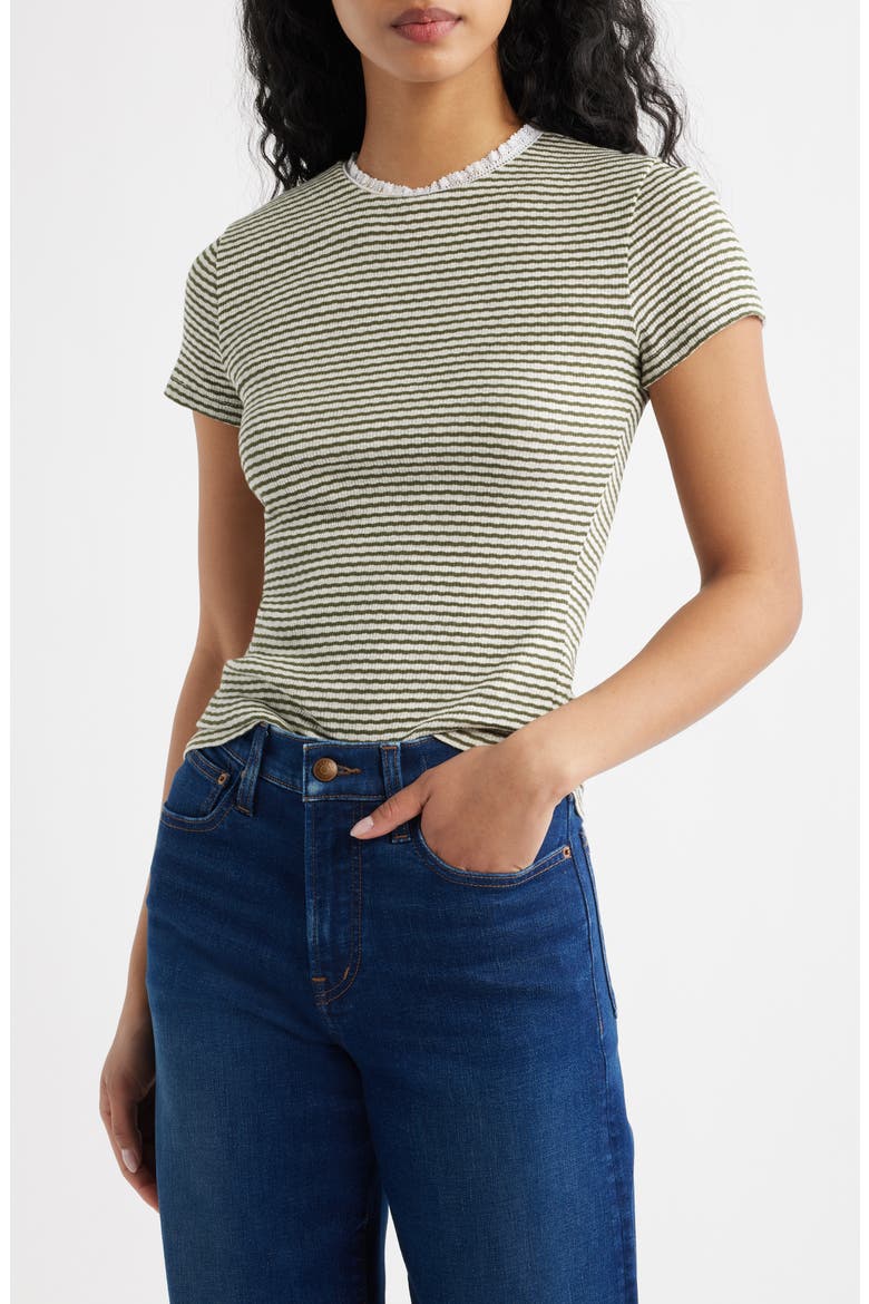 Textured Knit Crewneck Top