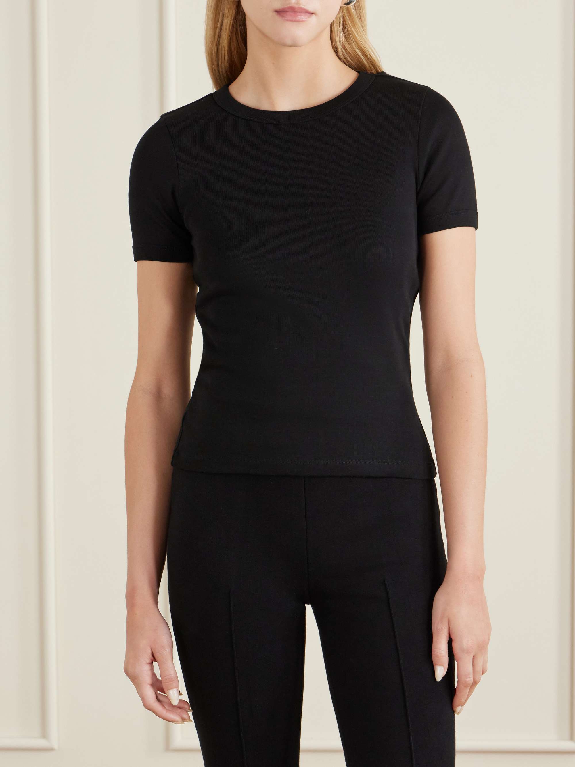 Car Ribbed Organic Cotton-Jersey T-Shirt