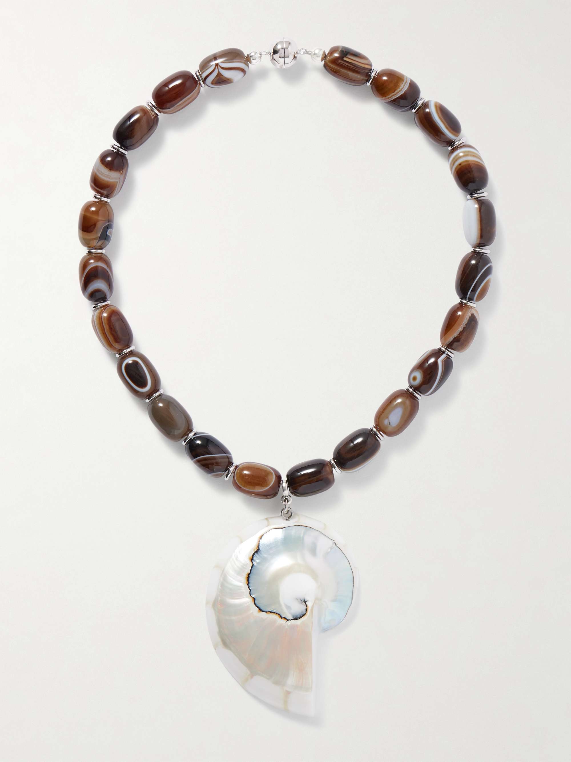 Firenze Silver-Tone, Resin and Shell Necklace