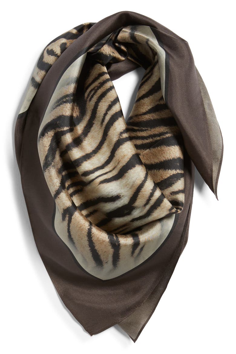 Printed Square Silk Scarf