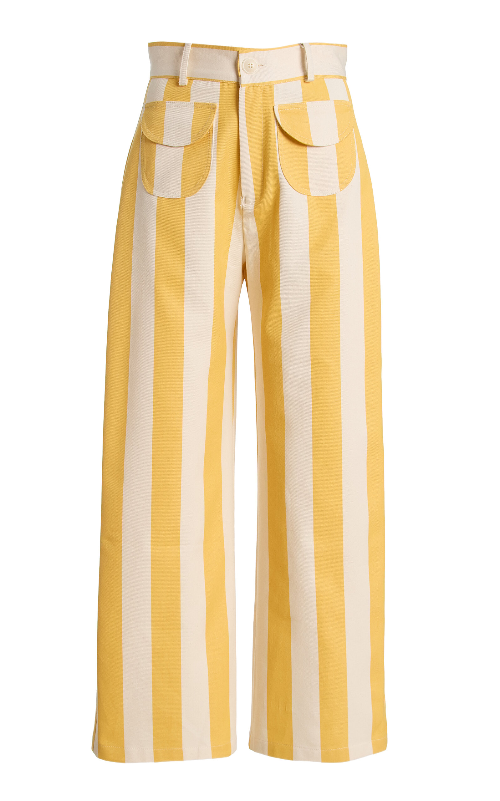 Exclusive Parasol Cotton Straight-Leg Pants
