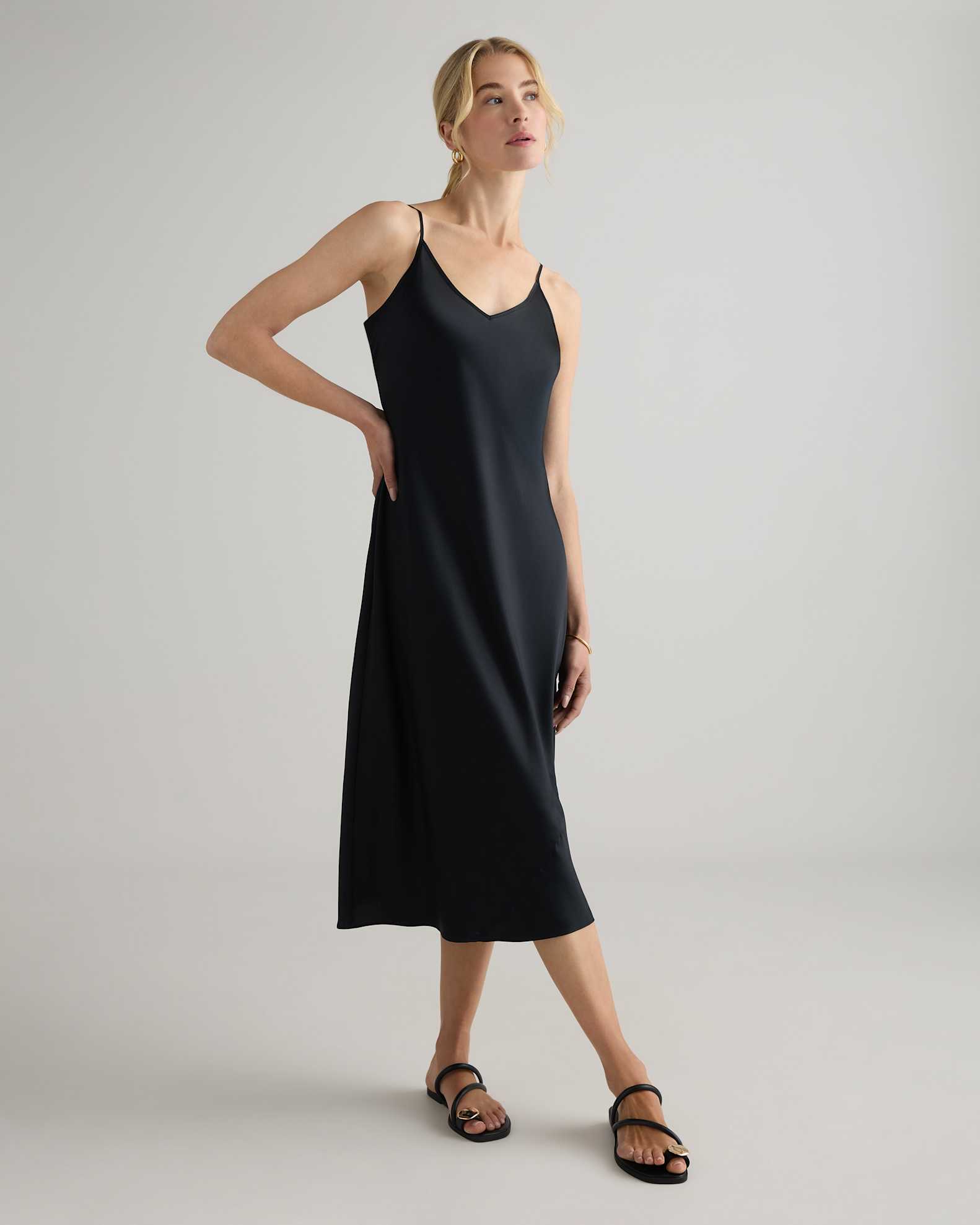 Quince, 100% Washable Silk Slip Dress