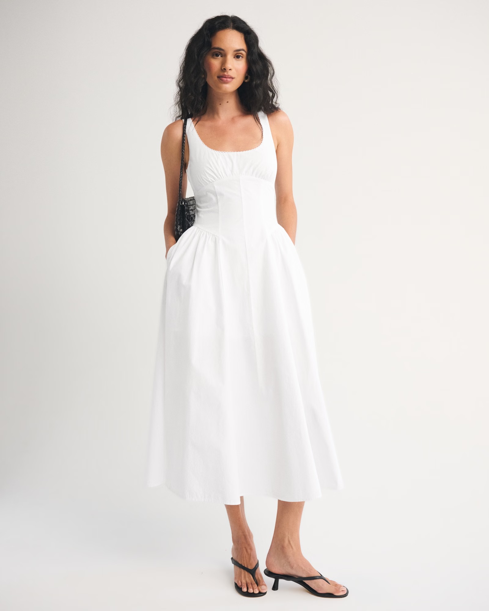 100% Cotton A&amp;amp;f Bra-Free Dylan Midi Dress