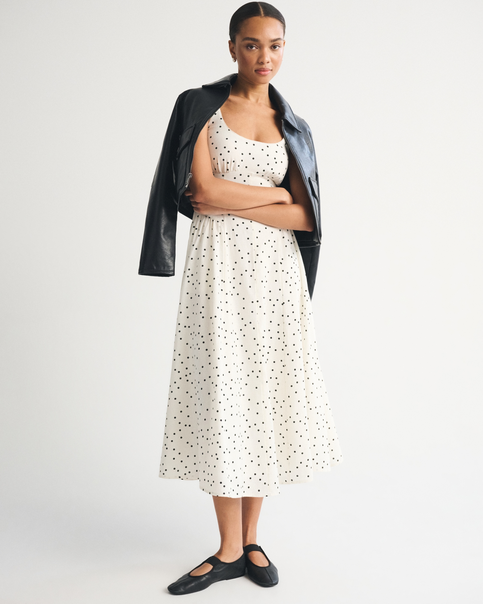 Linen-Blend A&amp;amp;f Bra-Free Dylan Midi Dress