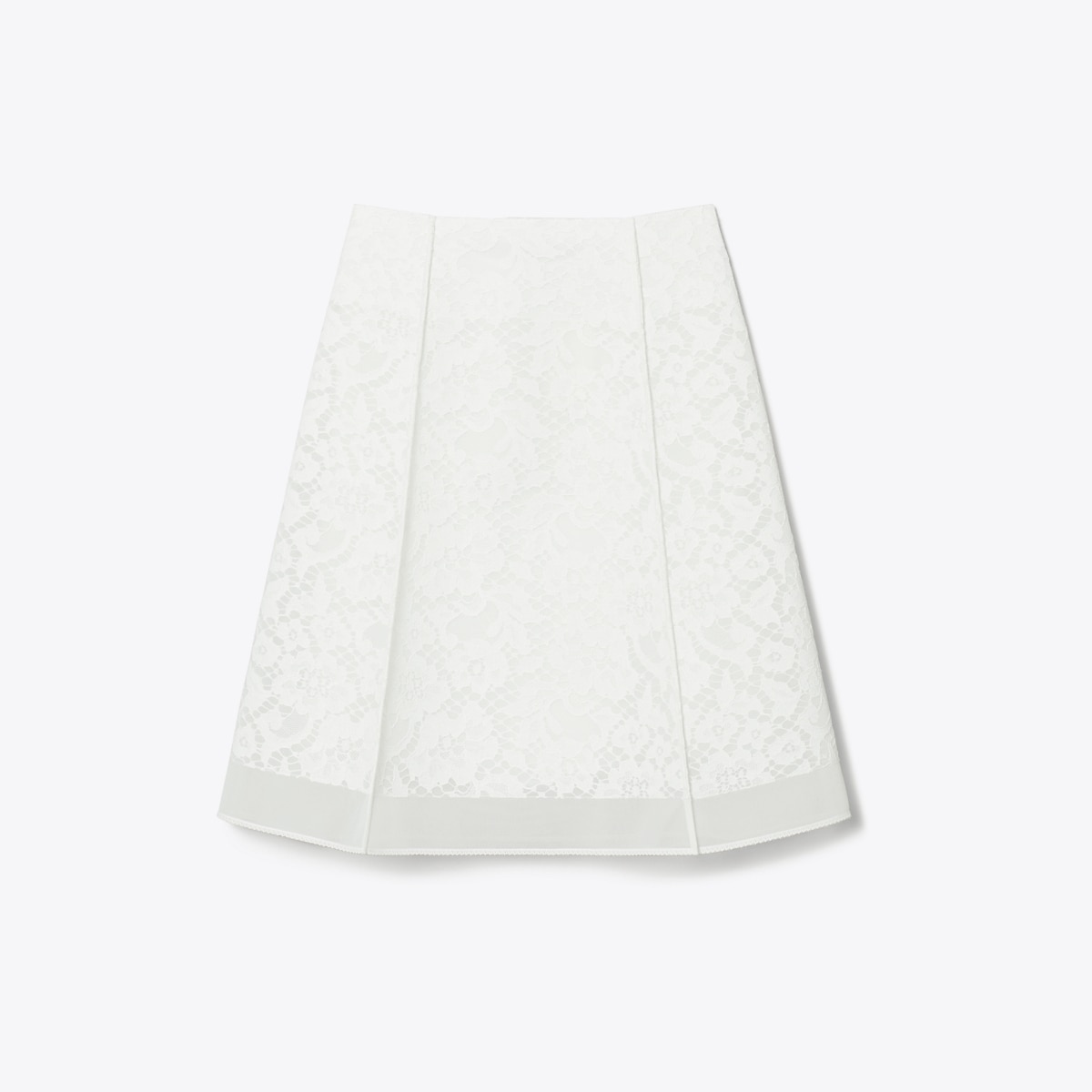 Corded Lace Skirt in White, Size 0