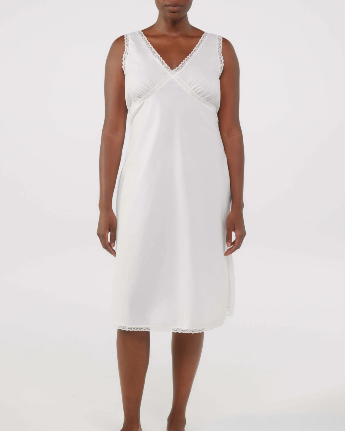 The Iris Slip: White Cotton Voile