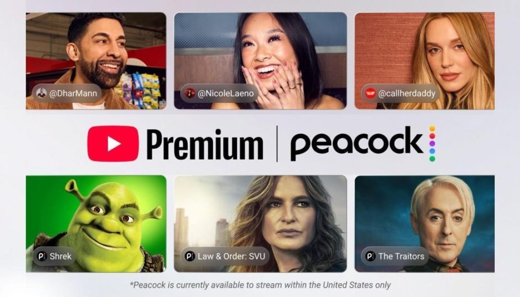 YouTube Premium will include Peacock starting next year
